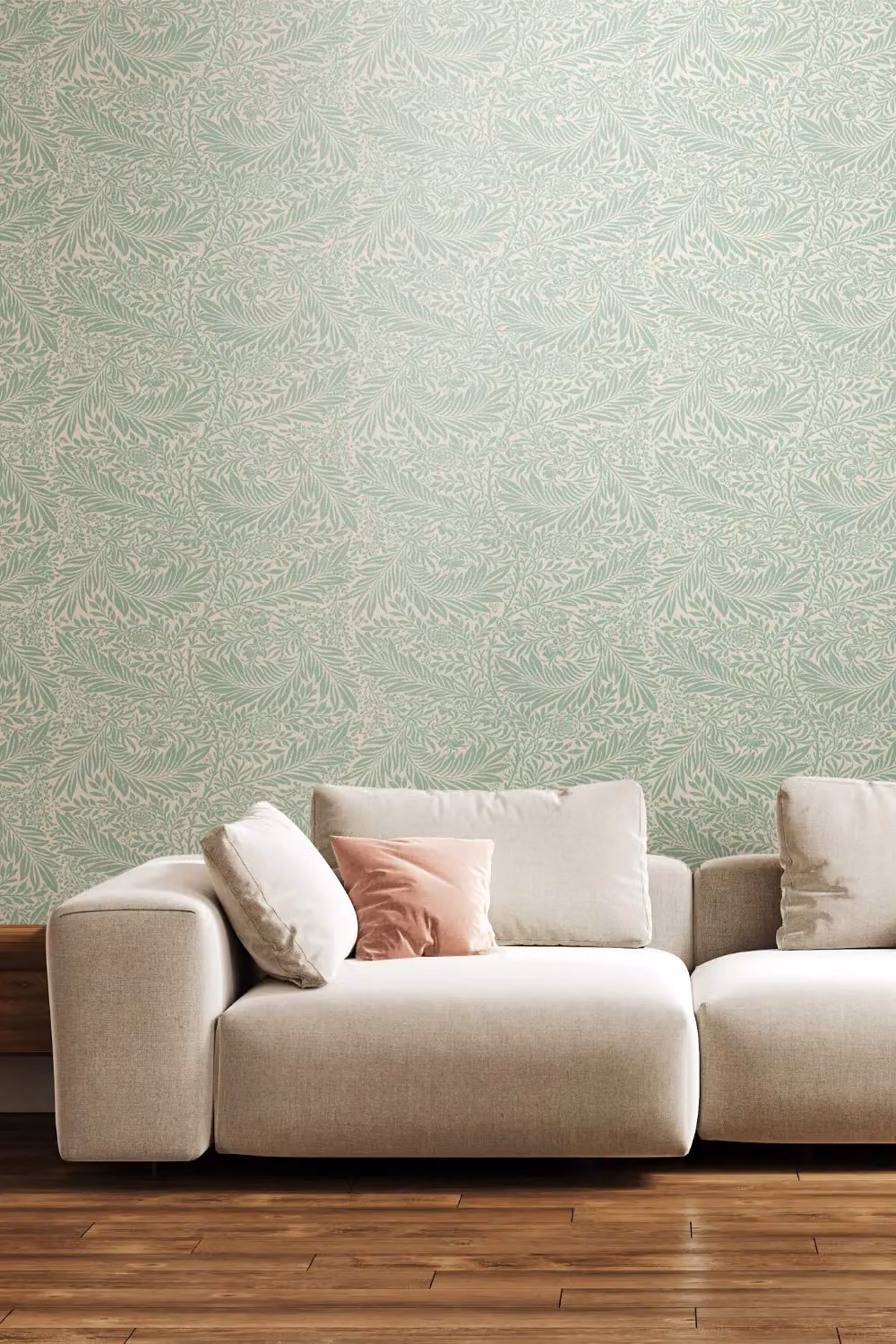Hoopla Walls Leaf Vine Botanical Floral Wallpaper in Petrol Teal – 2