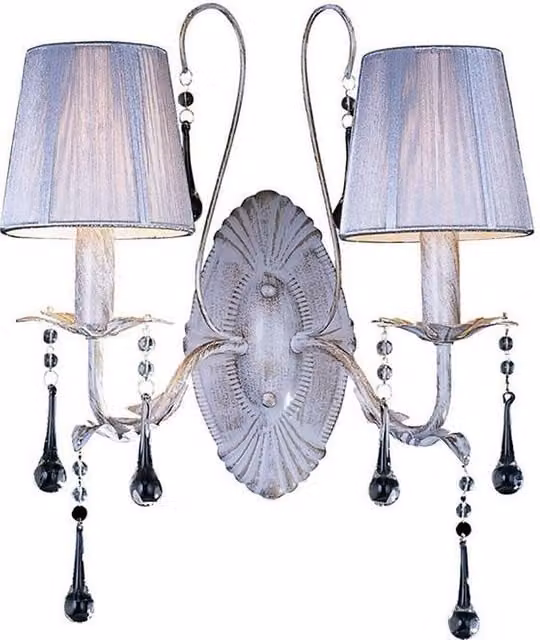 Netlighting Flur 2-Light E14 Wall Lamp in White and Gold