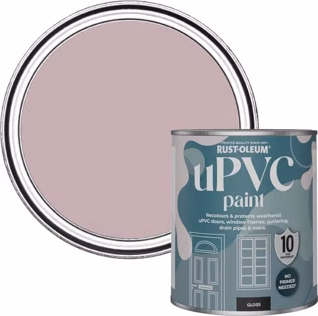Rust-Oleum Gloss Finish UPVC Paint in Little Light Pink, 0.75 l