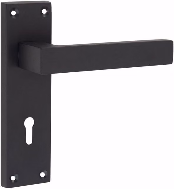 Golden Grace Matt Black Door Handle Set
