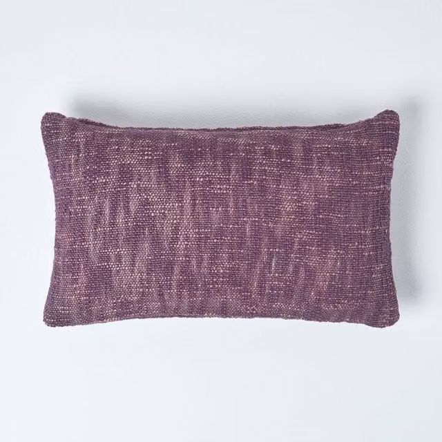 Homescapes Nirvana Cotton Cushion Cover in Mauve, W: 50 cm