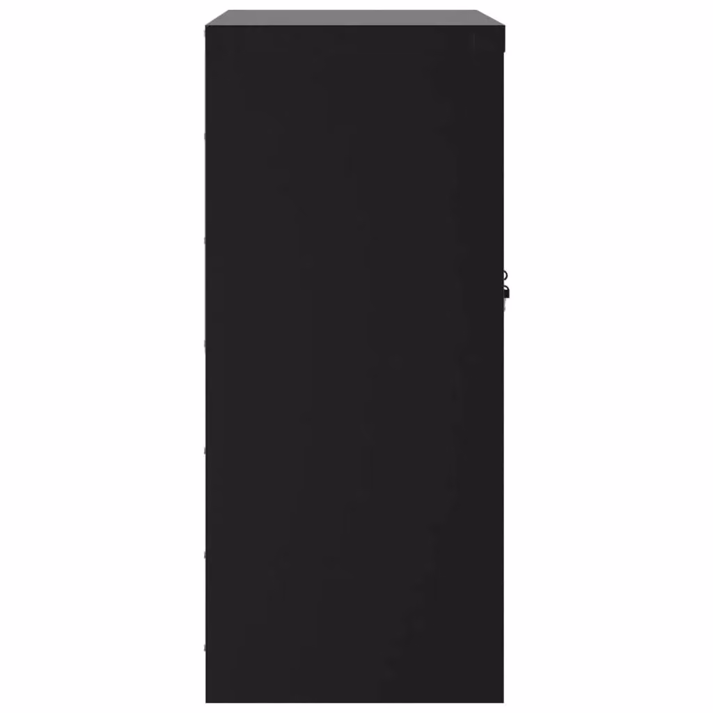 Berkfield Home Black Metal File Cabinet with Lock and Adjustable Shelves, W/D/H: 79 x 40 x 90 cm – 4