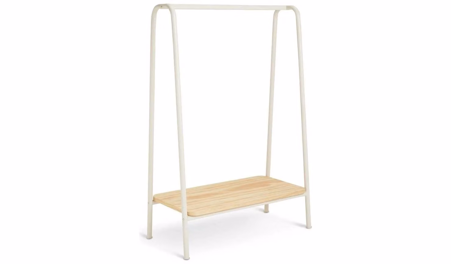 Monty Kids Freestanding Clothes Rail with Shelf in Light Grey