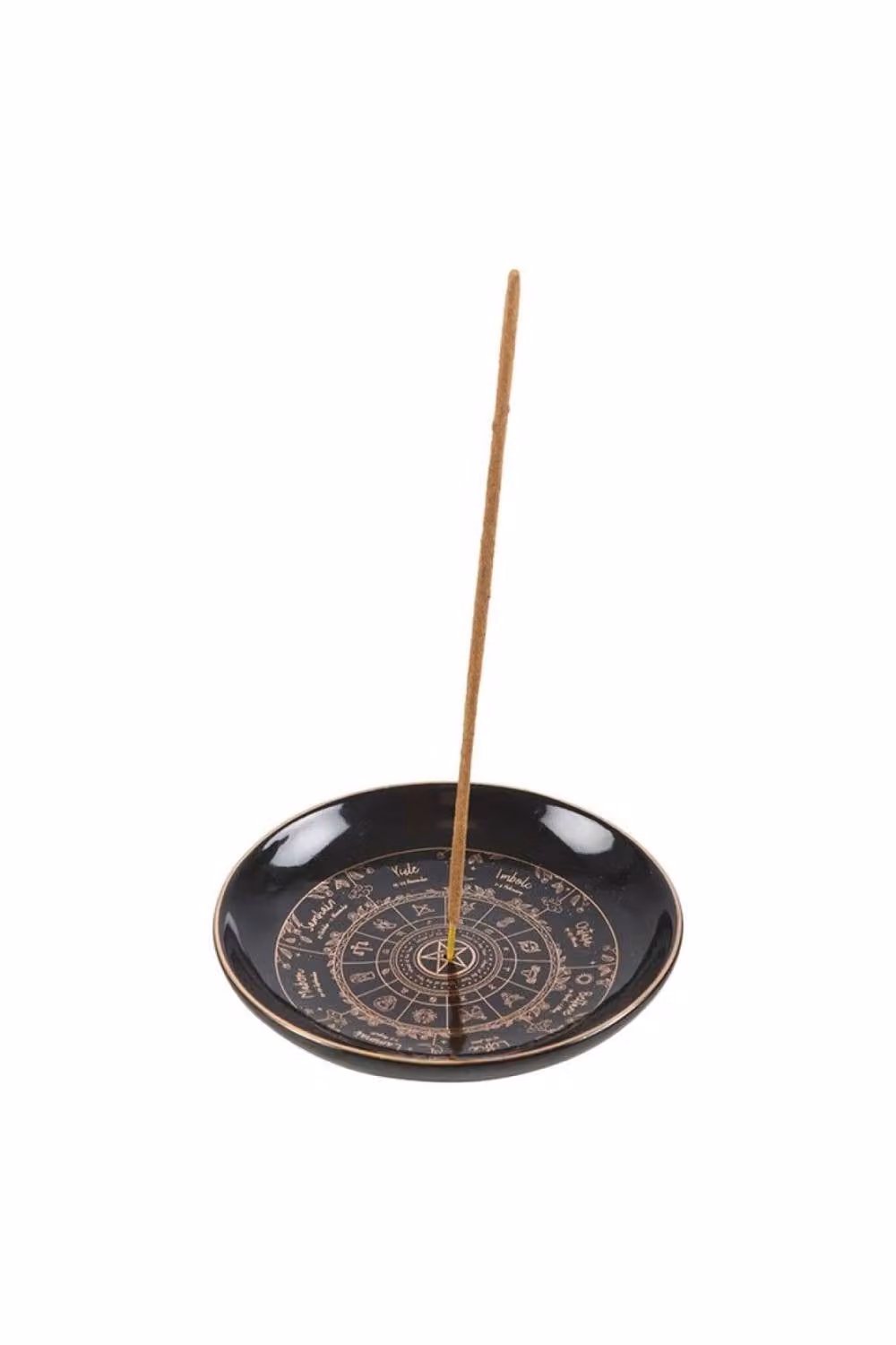 KDMD Wheel of the Year Ceramic Incense Holder in Black – 2