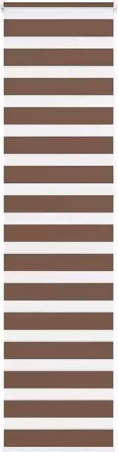 Berkfield Home Brown Zebra Blind with Polyester Fabric, W: 60 cm, H: 230 cm – 1