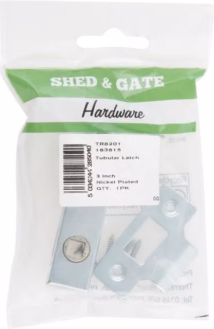 Hiatt Tube Latch 3in Bolt-Through in Silver