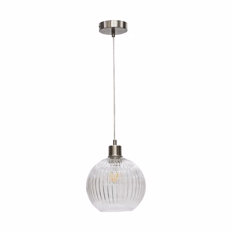 First Choice Lighting Carss Satin Nickel Ceiling Pendant Flex Suspension Kit in Silver