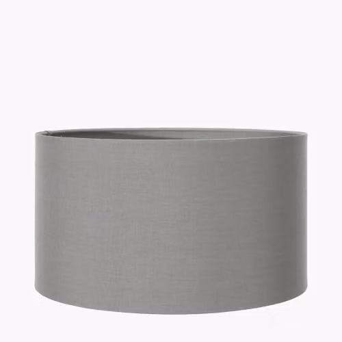 Pacific Lifestyle Grey Cylinder Fabric Lampshade for Table Lamps, Diameter: 35.56 cm – 2