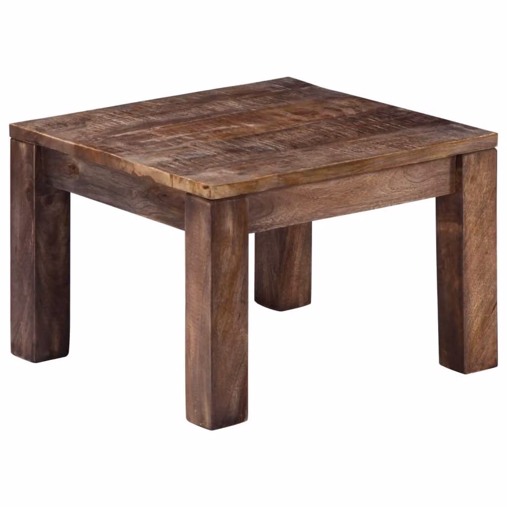 Berkfield Home Square Mango Wood Coffee Table in Brown, W/D/H: 50 x 50 x 35 cm – 2