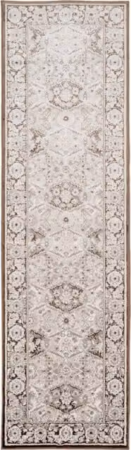 The Rug House Beige Floral Rectangular Area Rug, W: 240 cm, D: 60 cm