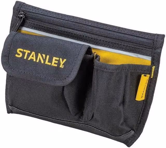 Stanley Pocket Pouch with Belt in Black and Multicolour Textile