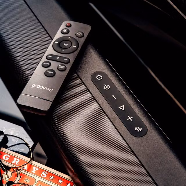 Groov-e Soundbar 110 All-in-One Bluetooth Soundbar with 110W Power, Black – 6