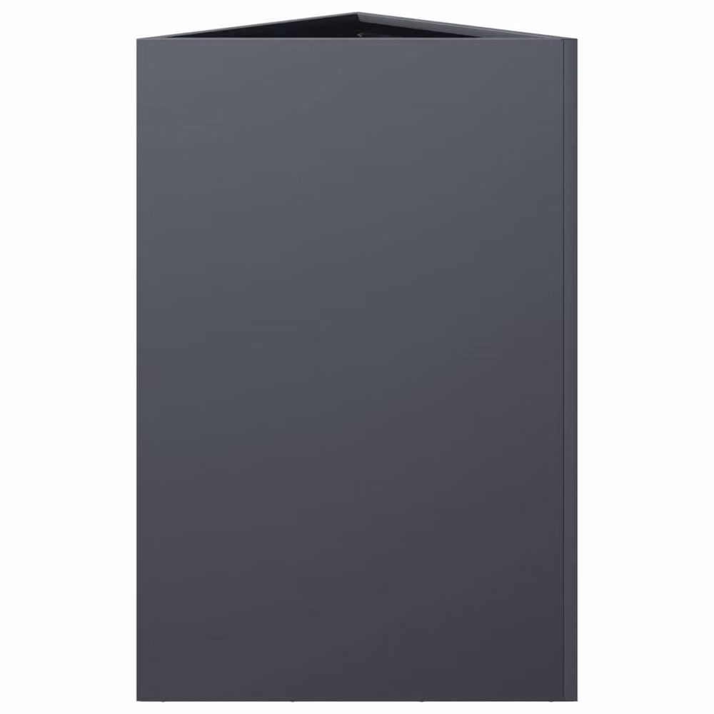 Berkfield Home Steel Triangular Planter Tub in Anthracite and Black, W: 50 cm, D: 43 cm, H: 75 cm – 4