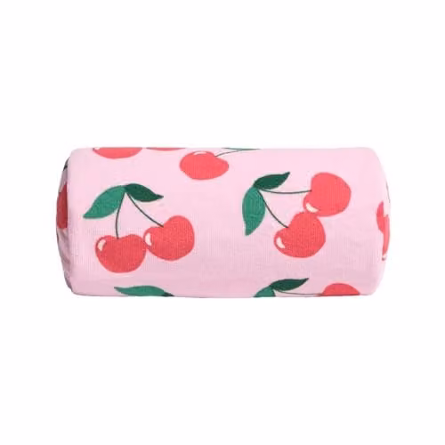 OHS Inflatable Bolster Pillow with Soft Microfibre Cover, Pink and Multicolour, W/D/H: 36 x 16 x 16 cm – 1