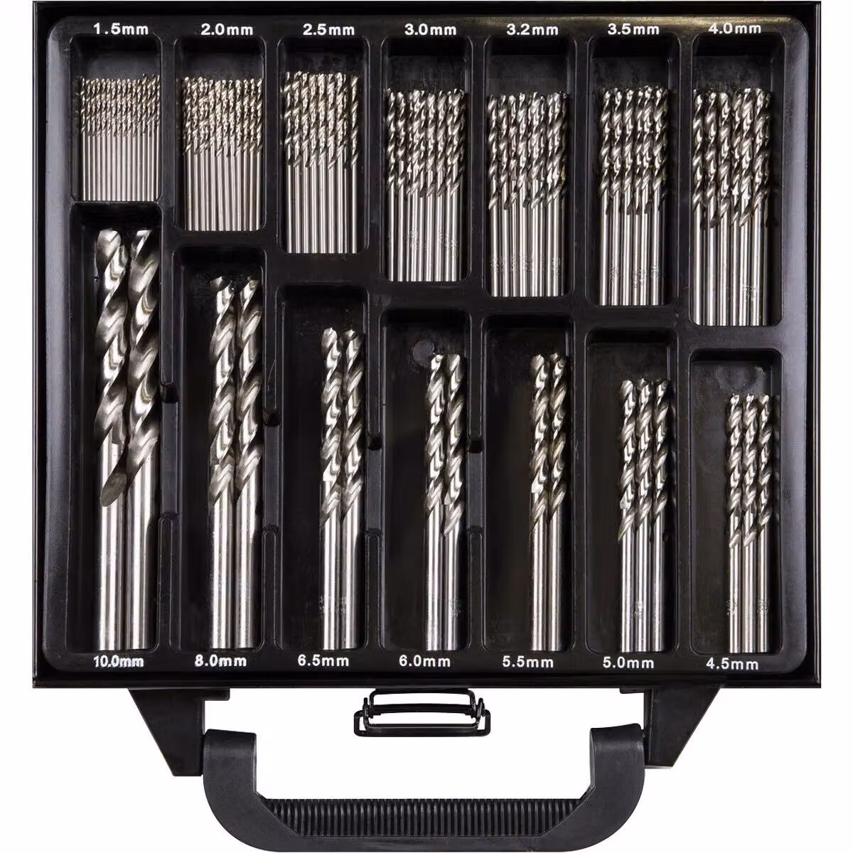 Loops 99 Piece HSS Twist Drill Bit Assortment in Silver and Multicolour – 3