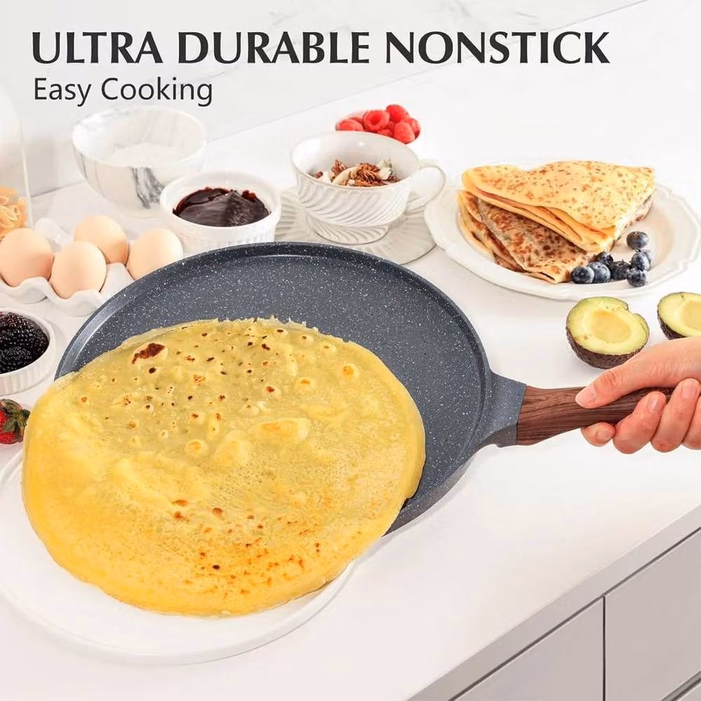 ATEK Non-Stick Aluminium Crepe Pan in Black, 26 cm – 2