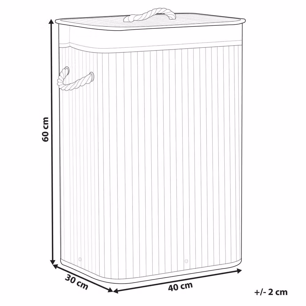 Wyld and Coco Black Bamboo Laundry Basket with Lid and Removable Washable Liner – 4