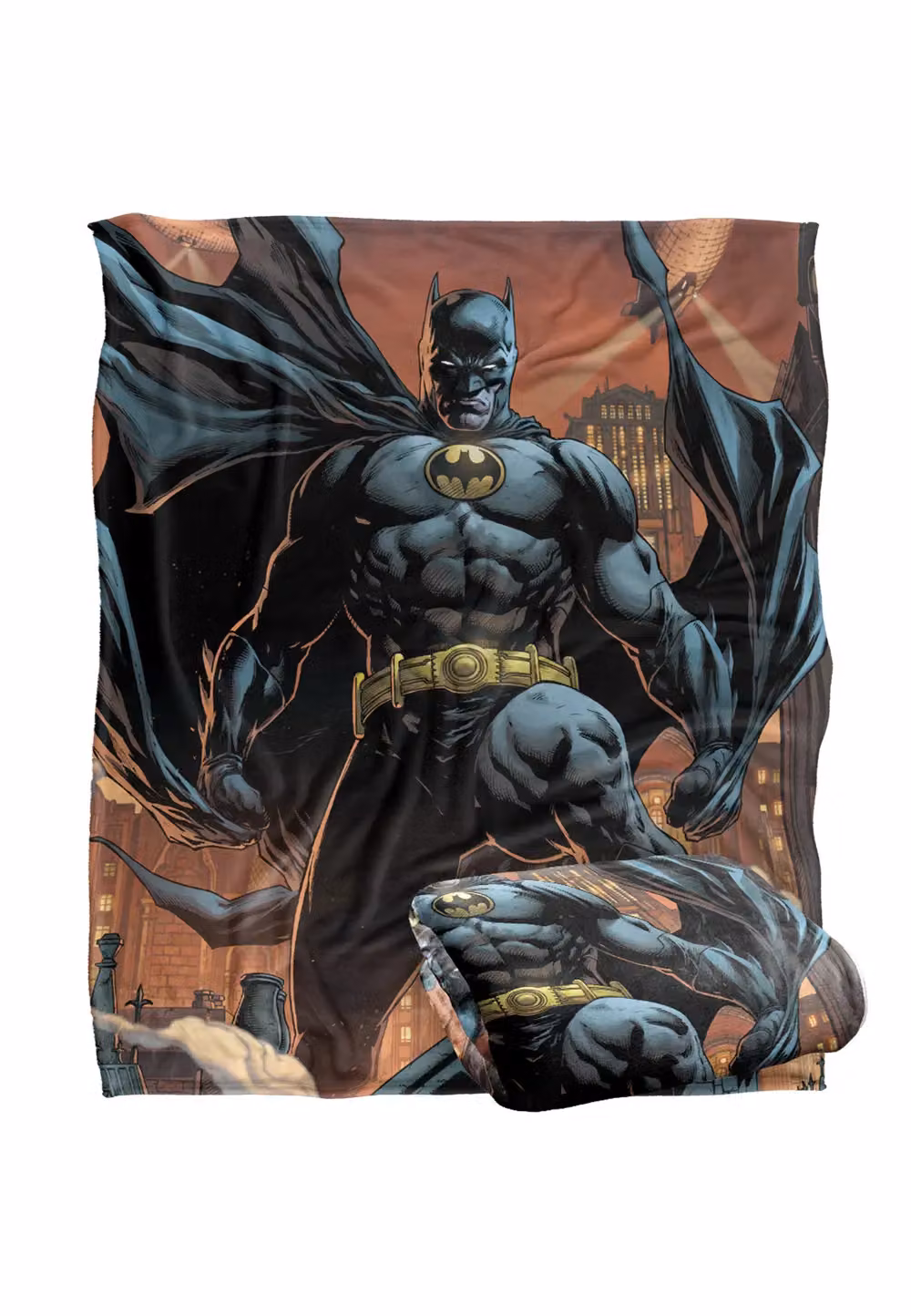 DC Comics Batman Rooftop Cover Blanket in White, W: 152 cm, D: 127 cm – 2