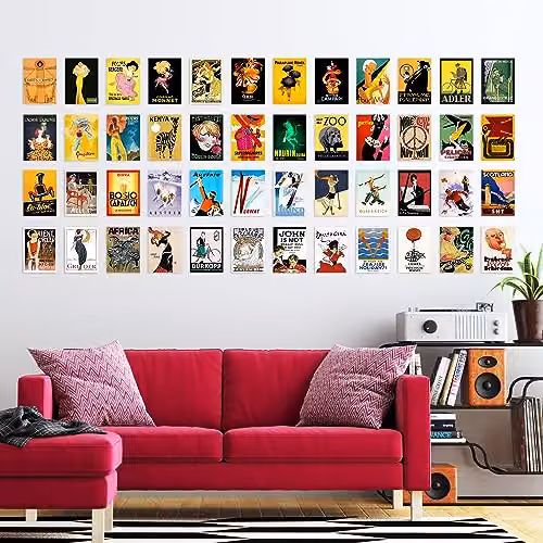 Artery8 50 Piece Vintage Advertising Aesthetic Collage Kit Multicolour Paper Poster Prints, W/H: 15.24 x 10.16 cm – 3