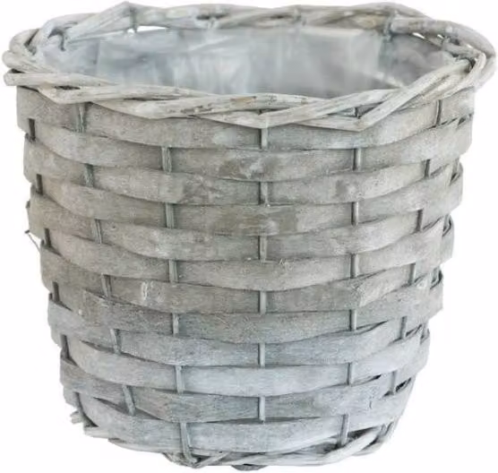 KDMD Grey Split Willow Open Weave Basket with Handles, 3 Pack – 1