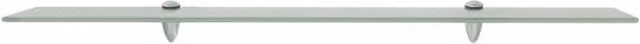 Berkfield Home Modern Floating Glass Shelves, 2 Pack, Clear, W: 90 cm, D: 20 cm, H: 0.8 cm