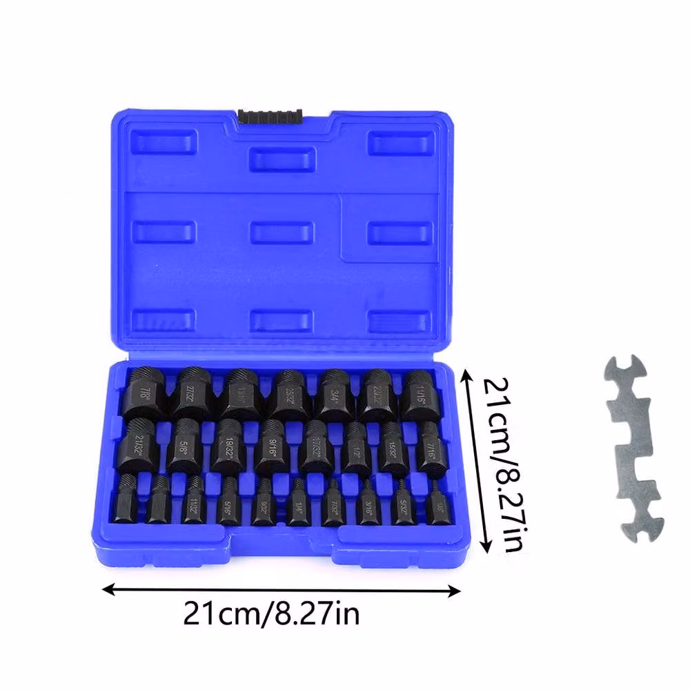 VOGREX 25-Piece Easy Out Bolt and Screw Extractor Set in Black – 2