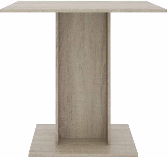 Berkfield Home Beautiful Sonoma Oak Dining Table in Light Brown, W/D/H: 80 x 80 x 75 cm – 1