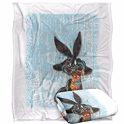 LOGOVISION Looney Tunes Super Soft Fleece Throw Blanket, Multicolour and White, W/D/H: 152 x 127 cm – 1