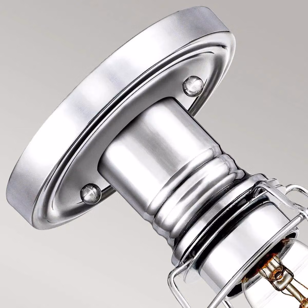 Quoizel Mixon Semi Flush Ceiling Light in Polished Chrome and Grey Glass – 2