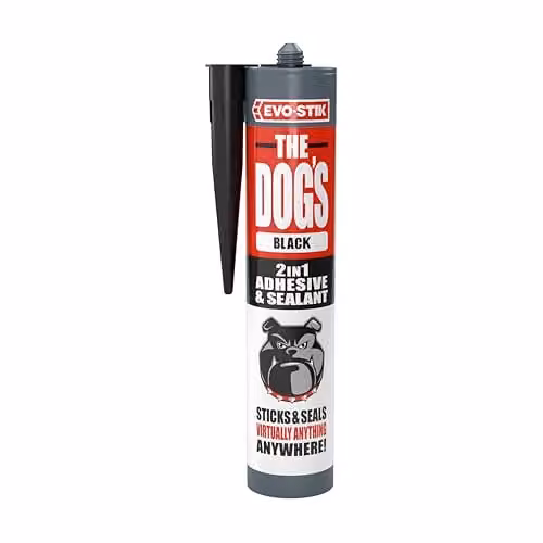 Evo-Stik MS Polymer Multipurpose Waterproof Adhesive and Sealant, Black, 290 ml