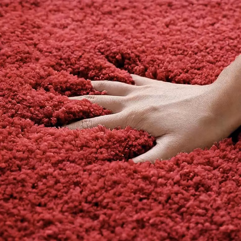 Allure Bath Fashions Non-Slip Microfibre Bath Mat and WC Pedestal Mat Set in Red – 3