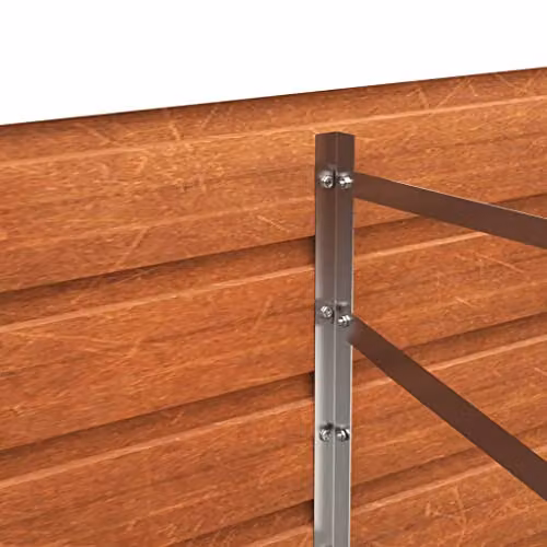 vidaXL Rusty Corten Steel Garden Raised Bed, Brown, W: 240 cm, D: 80 cm, H: 45 cm – 3