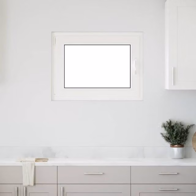 Berkfield Home RISOR White Plastic Basement Tilt and Turn Window, DIN Left, W: 80 cm, H: 50 cm