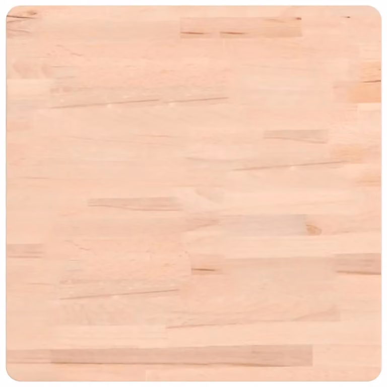 Berkfield Home Square Solid Wood Beech Table Top, Brown, W: 50 cm, D: 50 cm, H: 1.5 cm