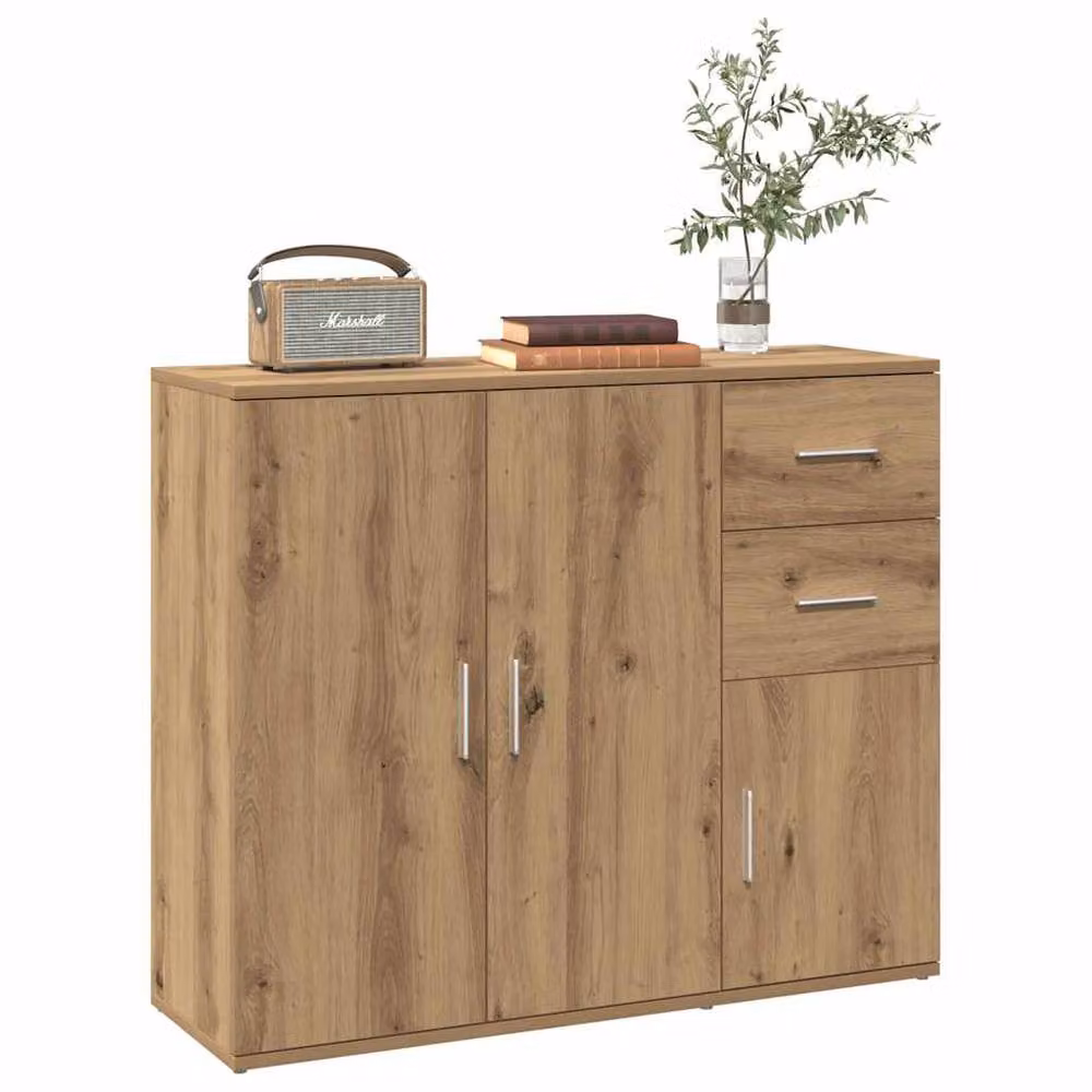 Berkfield Home Artisan Oak Sideboard in Brown, W/D/H: 91 x 29.5 x 75 cm – 3