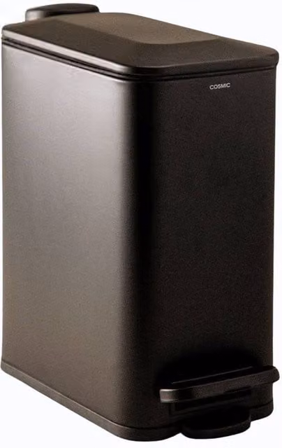 Cosmic Black Slim Pedal Bathroom Bin with Removable Inner Bucket, 5L – 1