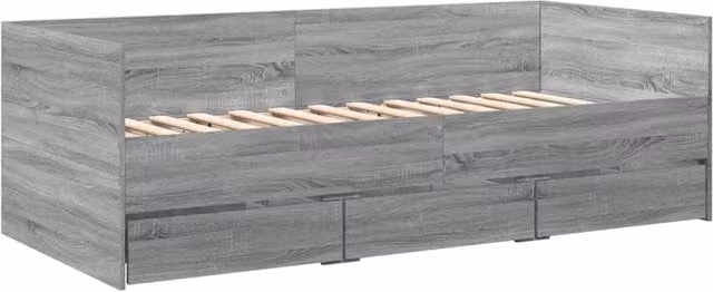 Berkfield Home Versatile Daybed with Drawers, Grey, W/D/H: 200 x 90 x 65 cm – 1