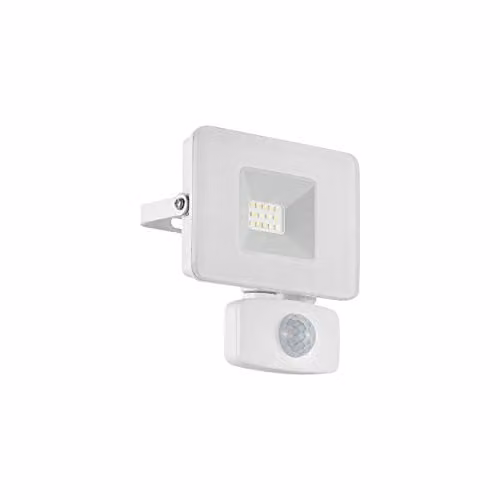 Loops IP44 White Aluminium 10W LED Outdoor Flood Light with Motion Sensor