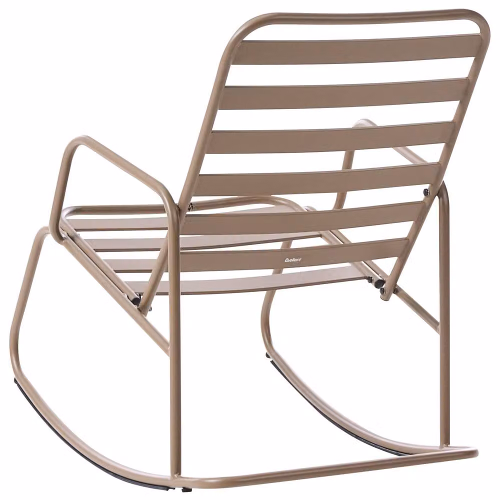Wyld and Coco Beige Aluminium Slatted Garden Rocking Chair – 3