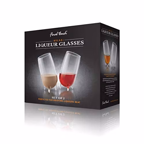 Final Touch Set of 2 Relax Liqueur Shot Glasses, 200ml, Transparent – 4