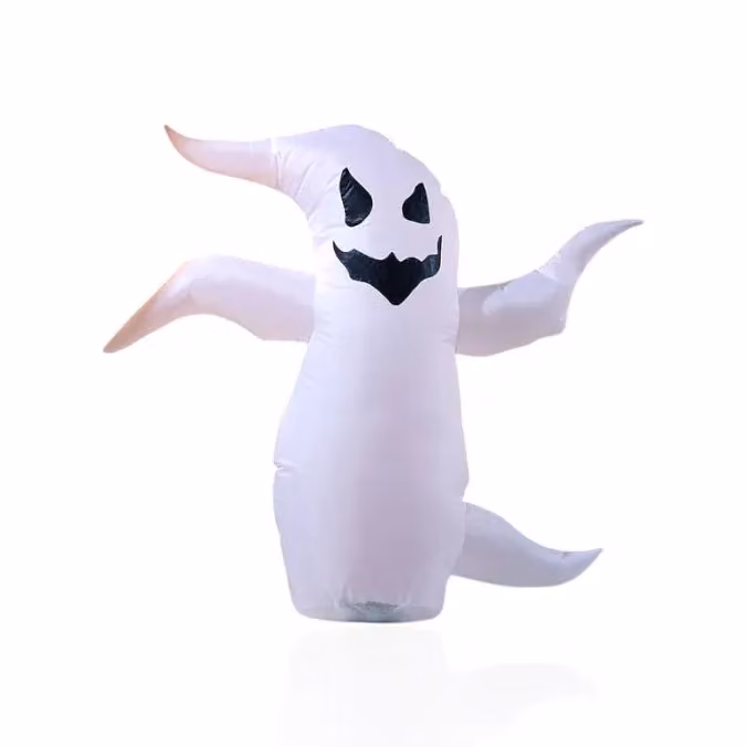Garden Greatness Jasper The Ghost Self Inflating Halloween Decoration, White, Height: 91.44 cm – 2