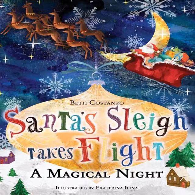 Beth Costanzo Santa's Sleigh Takes Flight A Magical Night Hardcover Book by Majestic Learning Publishing, Multicolour