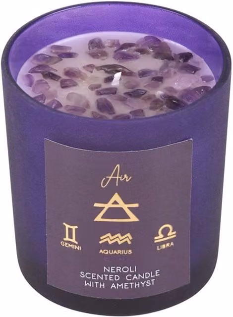 KDMK Air Element Neroli Floral Tabletop Candle in Blue and Purple, 25 g
