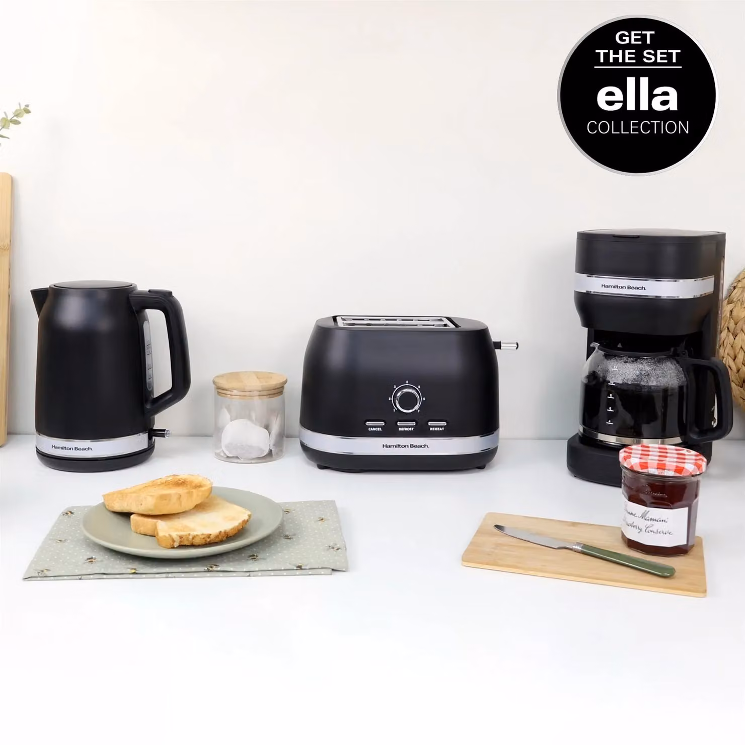 Hamilton Beach Ella 1.7 l Matte Black Kettle with Auto Shut-off – 8
