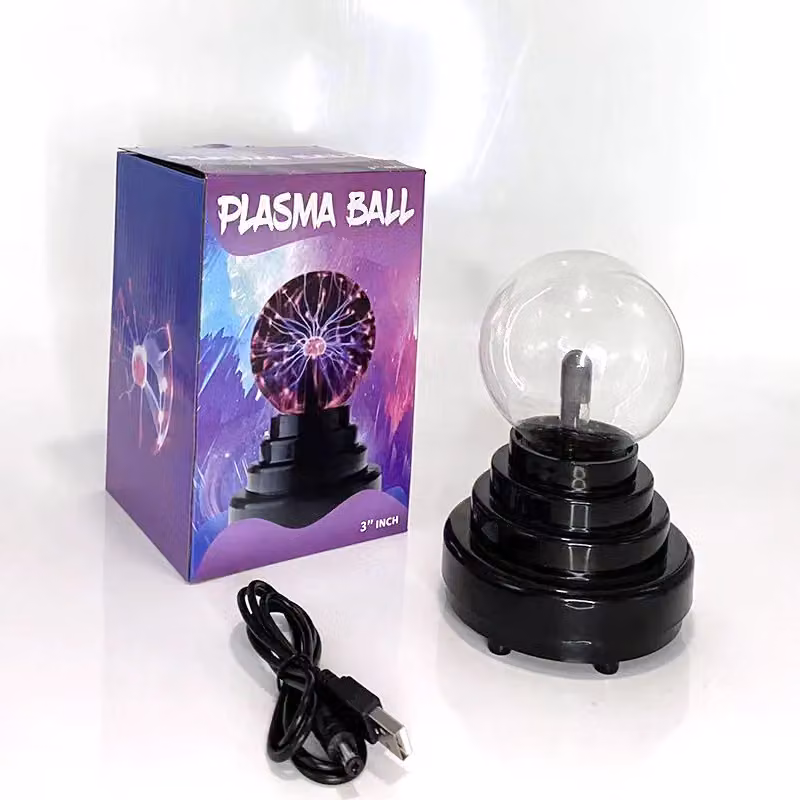Leaper Sound Sensitive Static Ball Plasma Magic Night Lamp in Black – 4