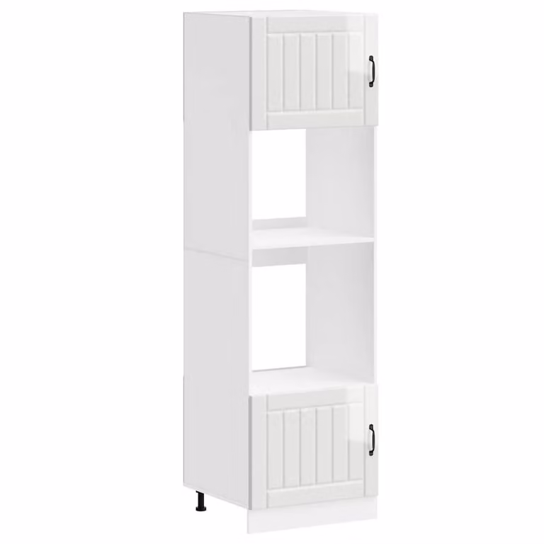 Berkfield Home Kalmar Gloss White Engineered Wood Oven Cabinets, 2 Pack