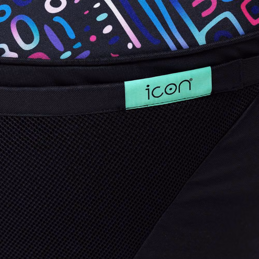 icon Alpha Kids Gaming Bean Bag in Retro Doodle Blue with Filling Included – 5