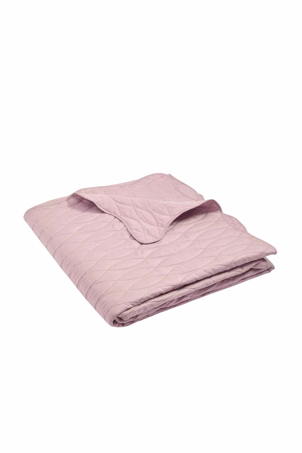 Catherine Lansfield Scallop Waves Quilted Bedspread in Pink, W: 240 cm, D: 260 cm – 2