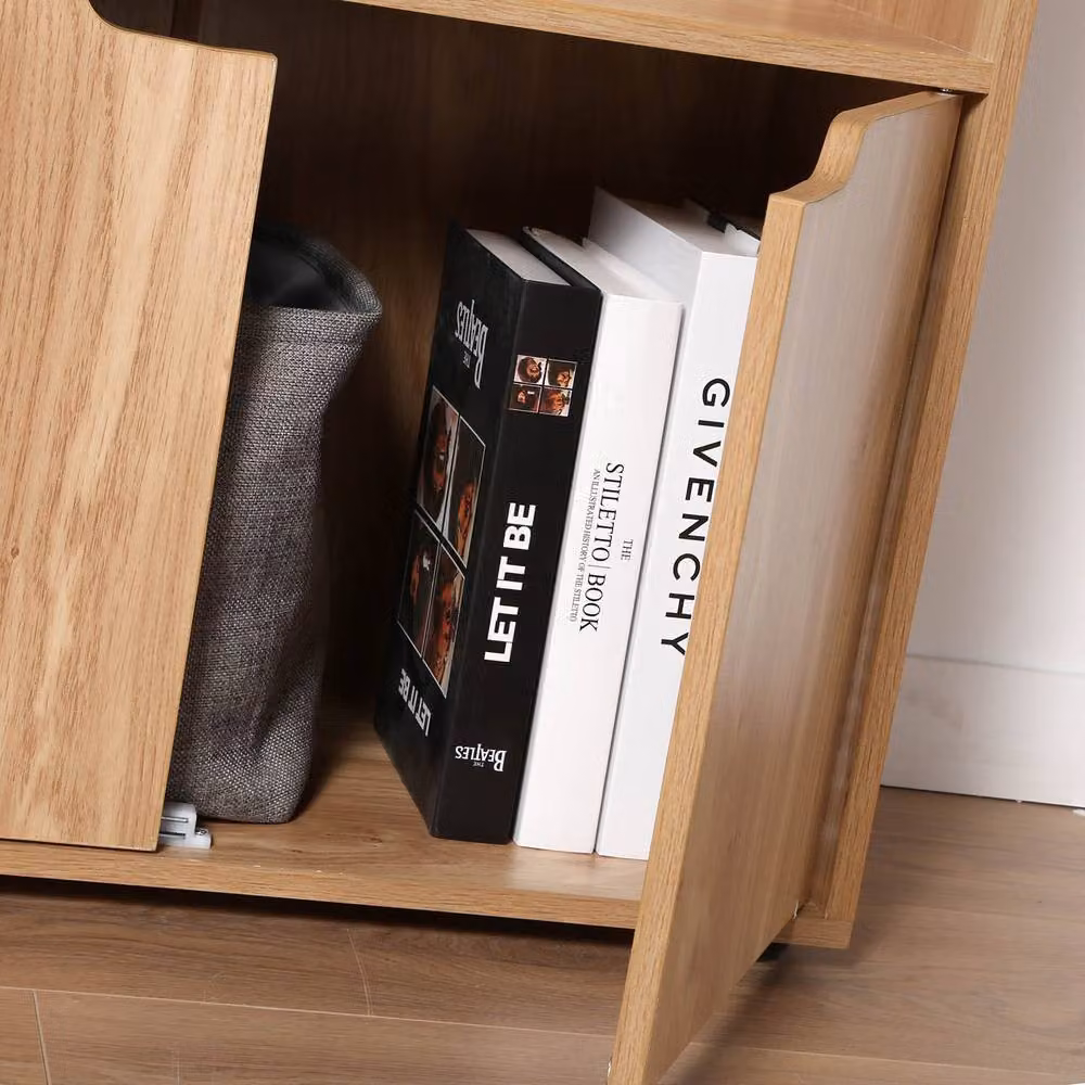 CALICOSY MODU 3-Tier Shelf and 2-Door Storage Unit in Natural – 7
