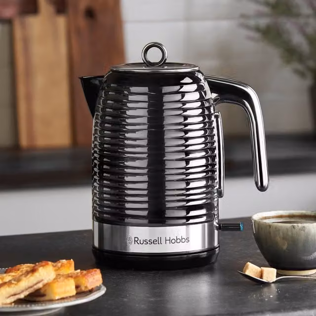 Russell Hobbs Inspire Rapid Boil Kettle, 1.7 l, Black Stainless Steel